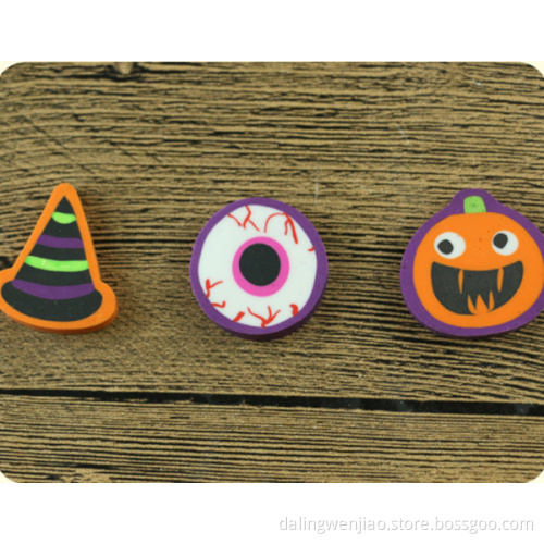 Gomme à crayons Halloween fantaisie citrouille
